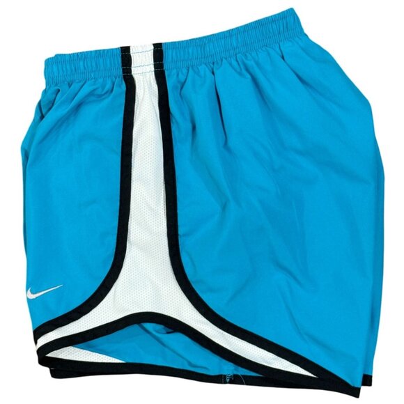 Nike Dri-Fit Athletic Shorts Women’s Size S Blue Lined Mesh Sides Running - Picture 1 of 10